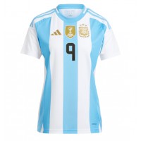 Billiga Argentina Julian Alvarez #9 Hemma fotbollskläder Dam Copa America 2024 Kortärmad